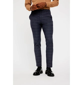 Plain 30884 dark blue check
